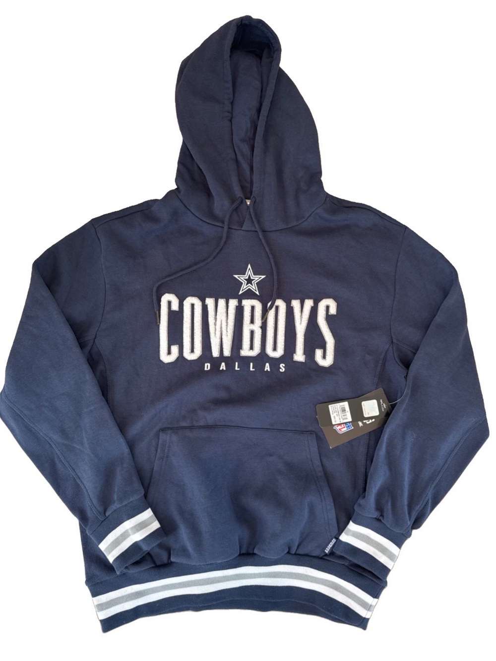 NWT Dallas Cowboys NFL Men's Ultra Game Blue Logo Hoodie Embroidered Size Medium
